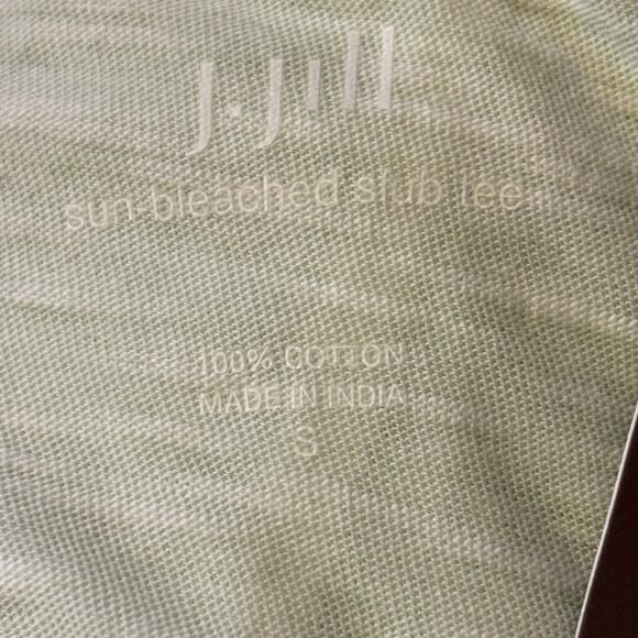 J. Jill NWT Womens Yellow Sun-Bleached Slub Tee - Size Small - Picture 4 of 4